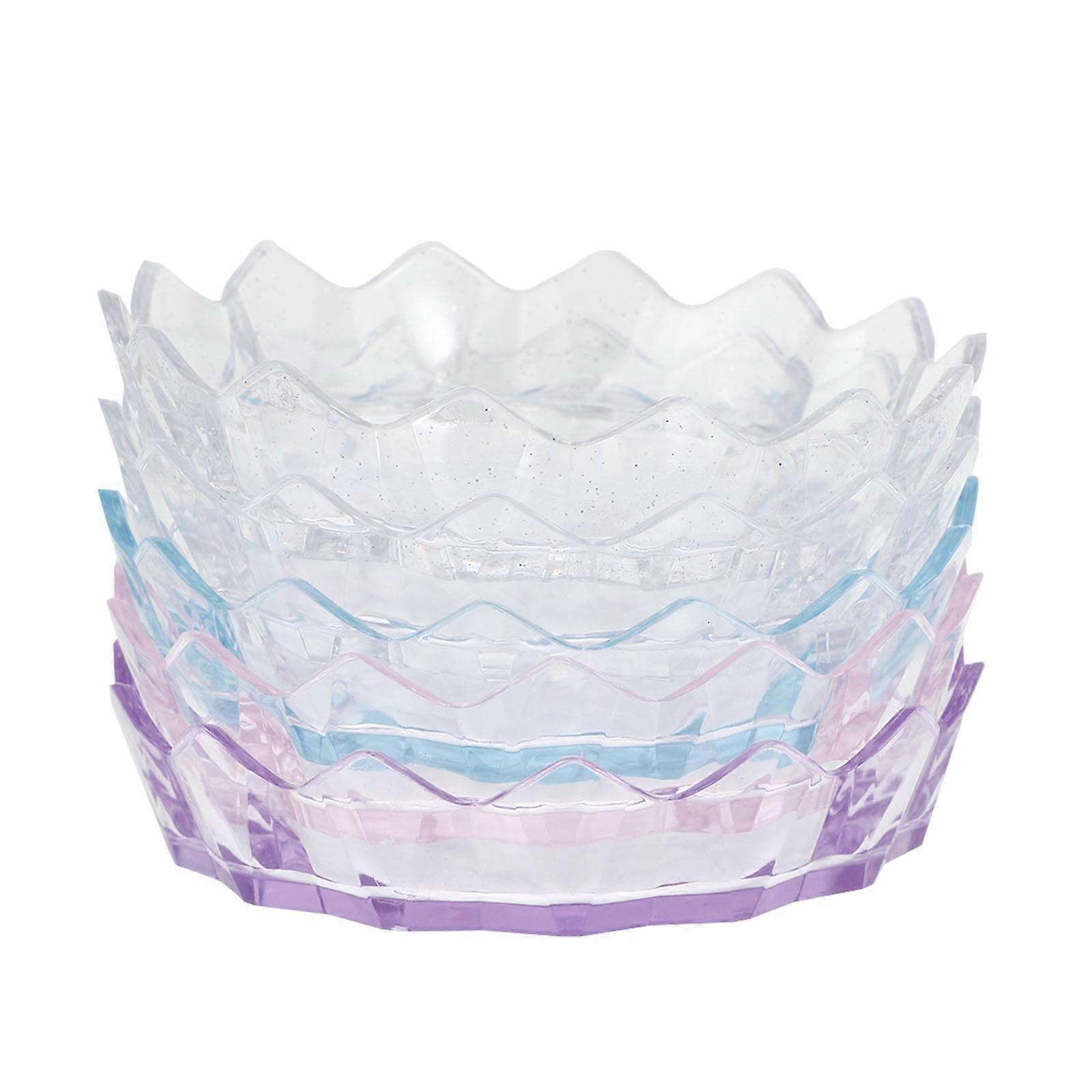 Nail Art with Acrylic Material for Mixing Colors and Display Stand 5pcs Assorted Color