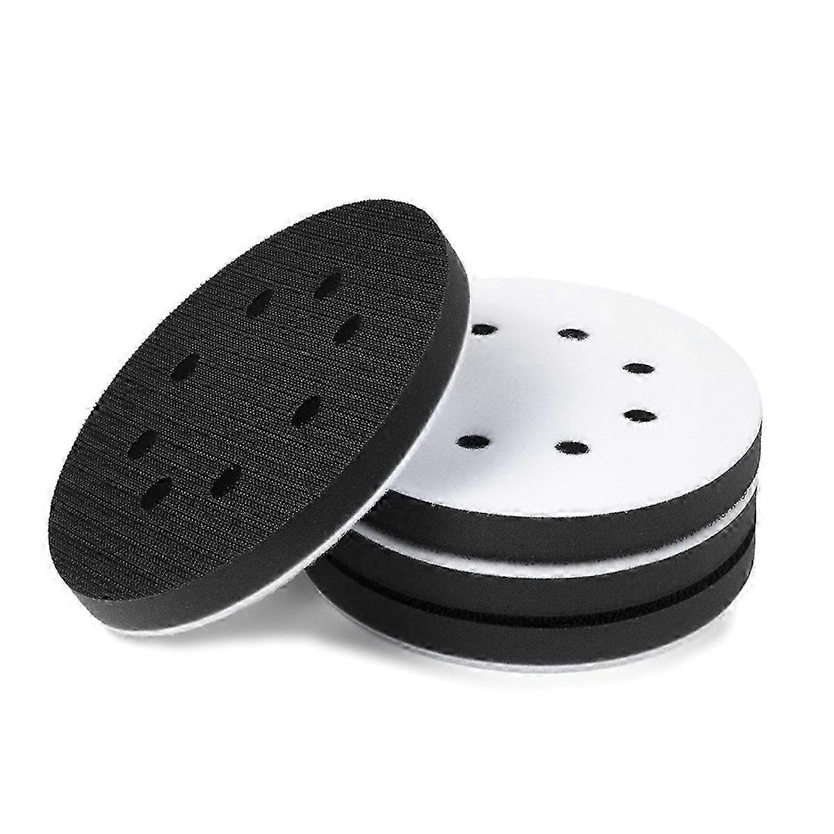 5 Inch 8 Holes Soft Density Round Interface Pads with Hook and Loop Sponge Cushion Buffer Backing Pad