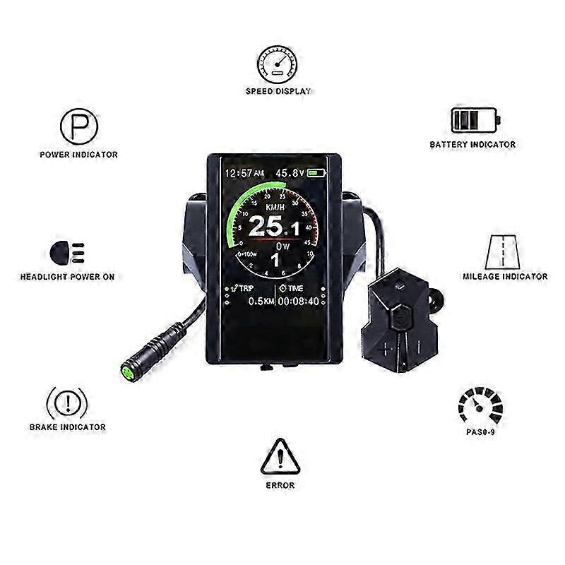 Colorful Screen Display P850C Speedometer for Electric Bicycle