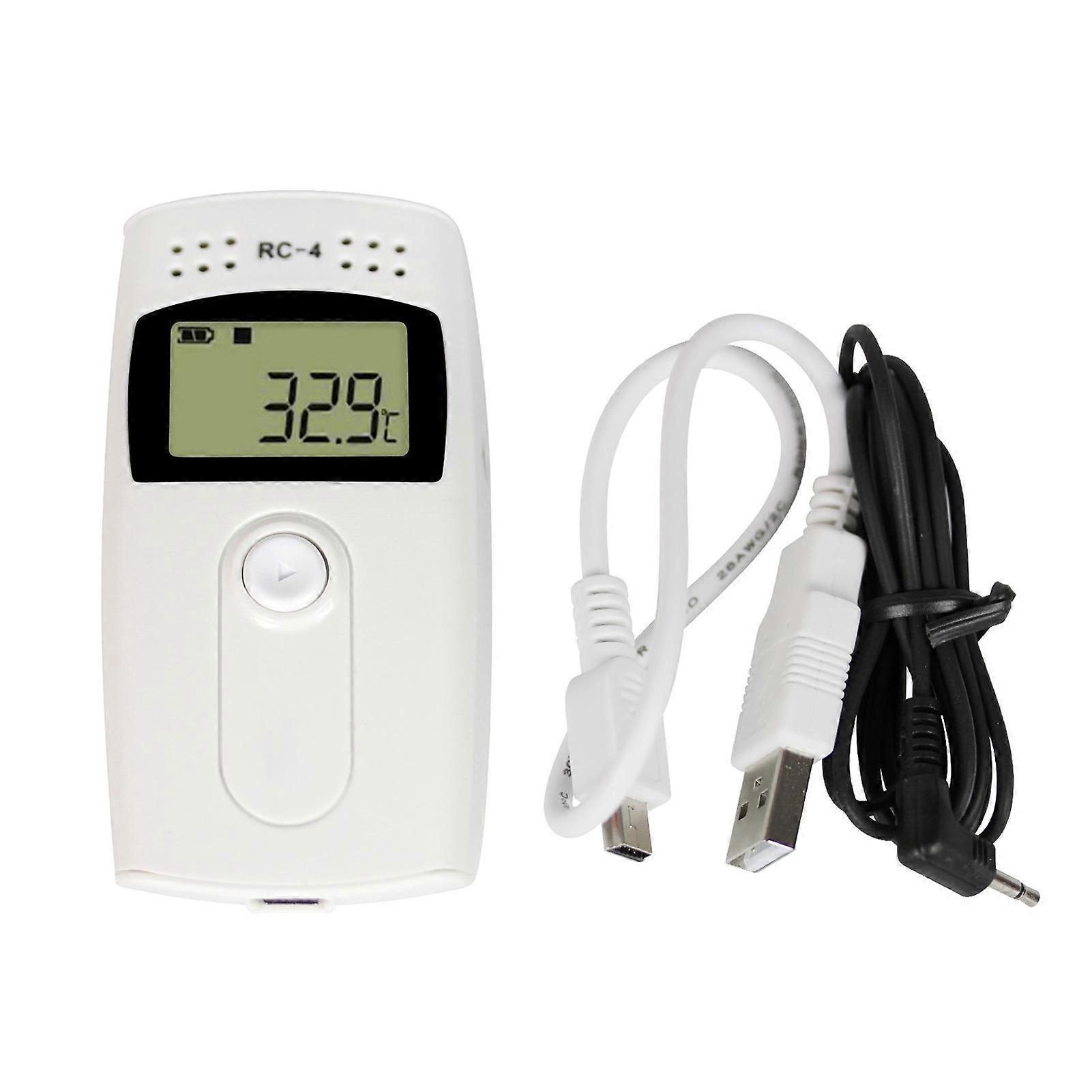 High Accuracy Temperature Data Logger 16000 Points LCD White 84x44x20mm