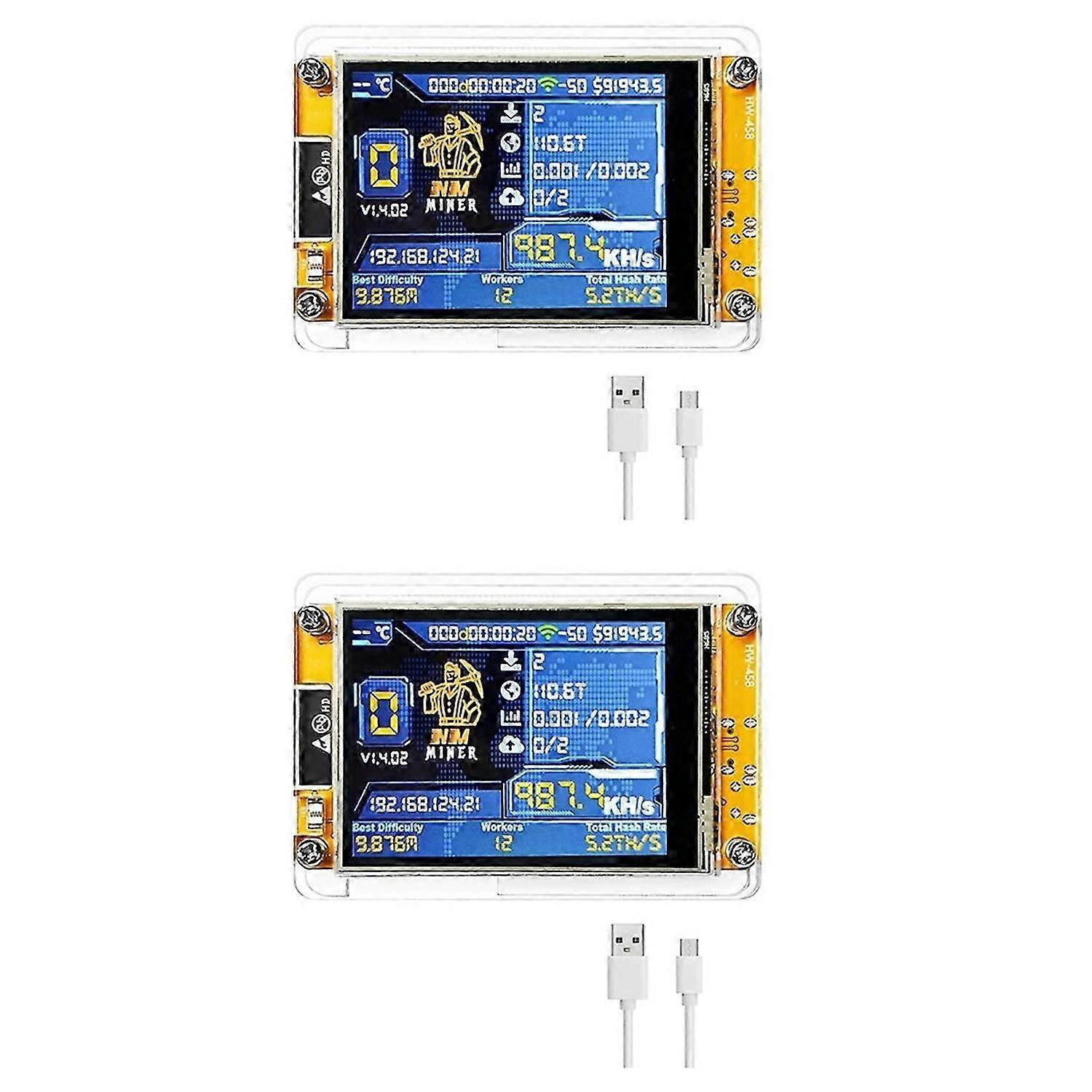 NMMiner NerdMiner Upgraded Harshrate 987KH/S 2.8 Inch Smart Display Bitcoin Crypto Solo Lottery Mine