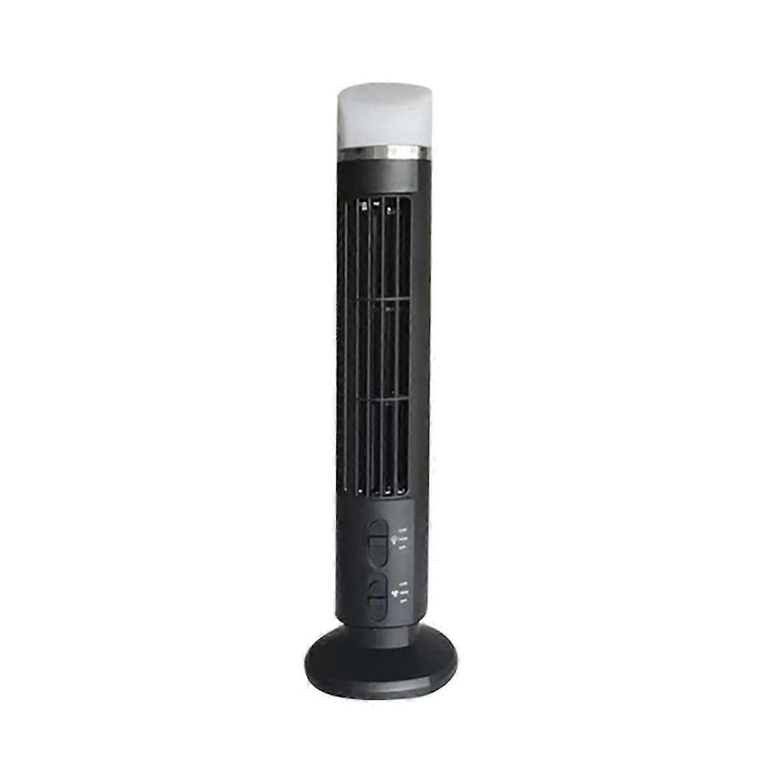 Portable Air Cooler Fan,Streamlined Tower Fan with LED,Powerful Wind,Space-Saving, Bladeless Design, USB Interface Black