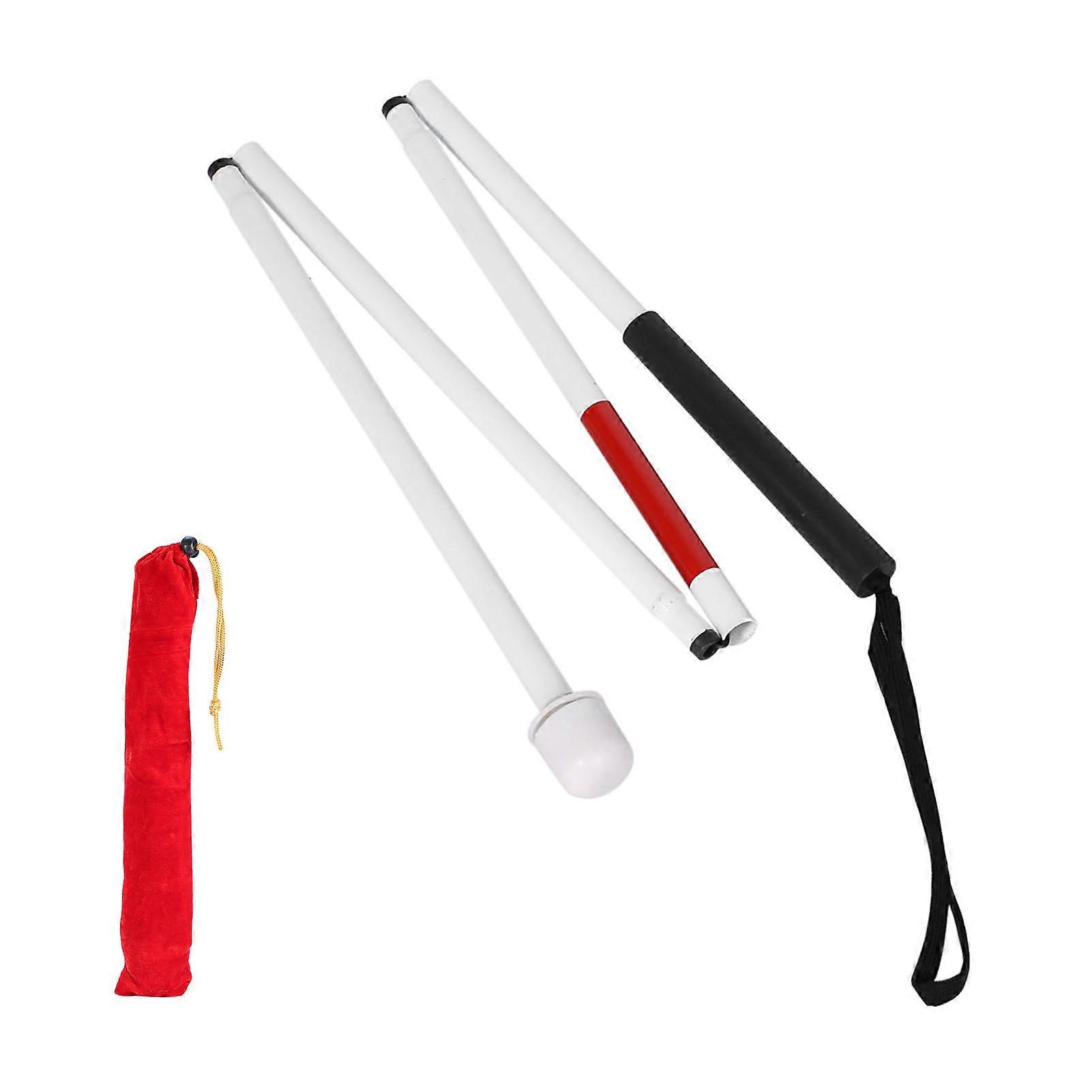 127cm 4-section Aluminum Alloy Folding Cane for Blind People
