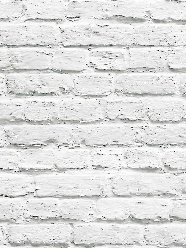 Painted White Brick Wallpaper Muriva 102539