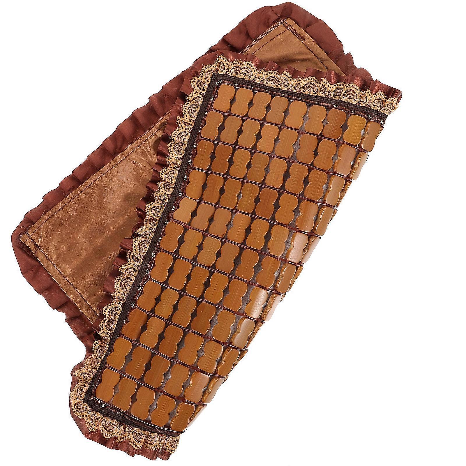 Cooling Pillow Case Square Bamboo Pillow Cover Summer Use Portable 35x35cm 1Pack