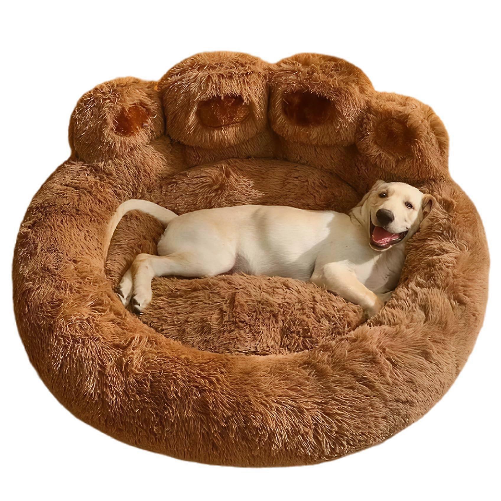 Cat Bed 20 Inch Round Footprint Shape Soft Warm Filling Washable Non Slip For Indoor Cats And Small Dogs Under 5kg