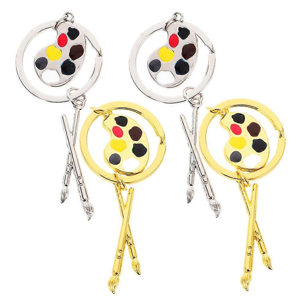 Artist Palette Brush Keychain Brush for Decor 20Pcs Stylish Keychains for Backpack