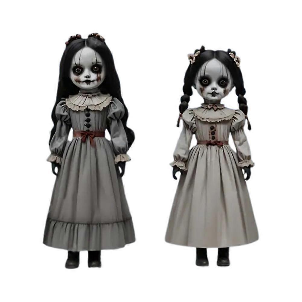 2D Flat Halloween Ghost Doll Ground Decoration Scary Doll Ground Plug-in Board Large Swing Ghost Decoration Horror Prop Plug in