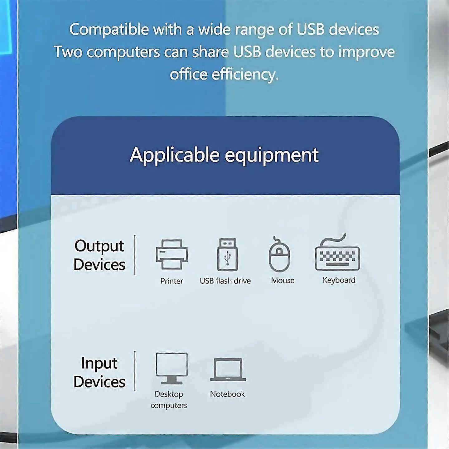For 2 Ports Usb20 Hub Usb Switch Printer Sharer Two Computers Share A Usb Device 2 In 1 Out