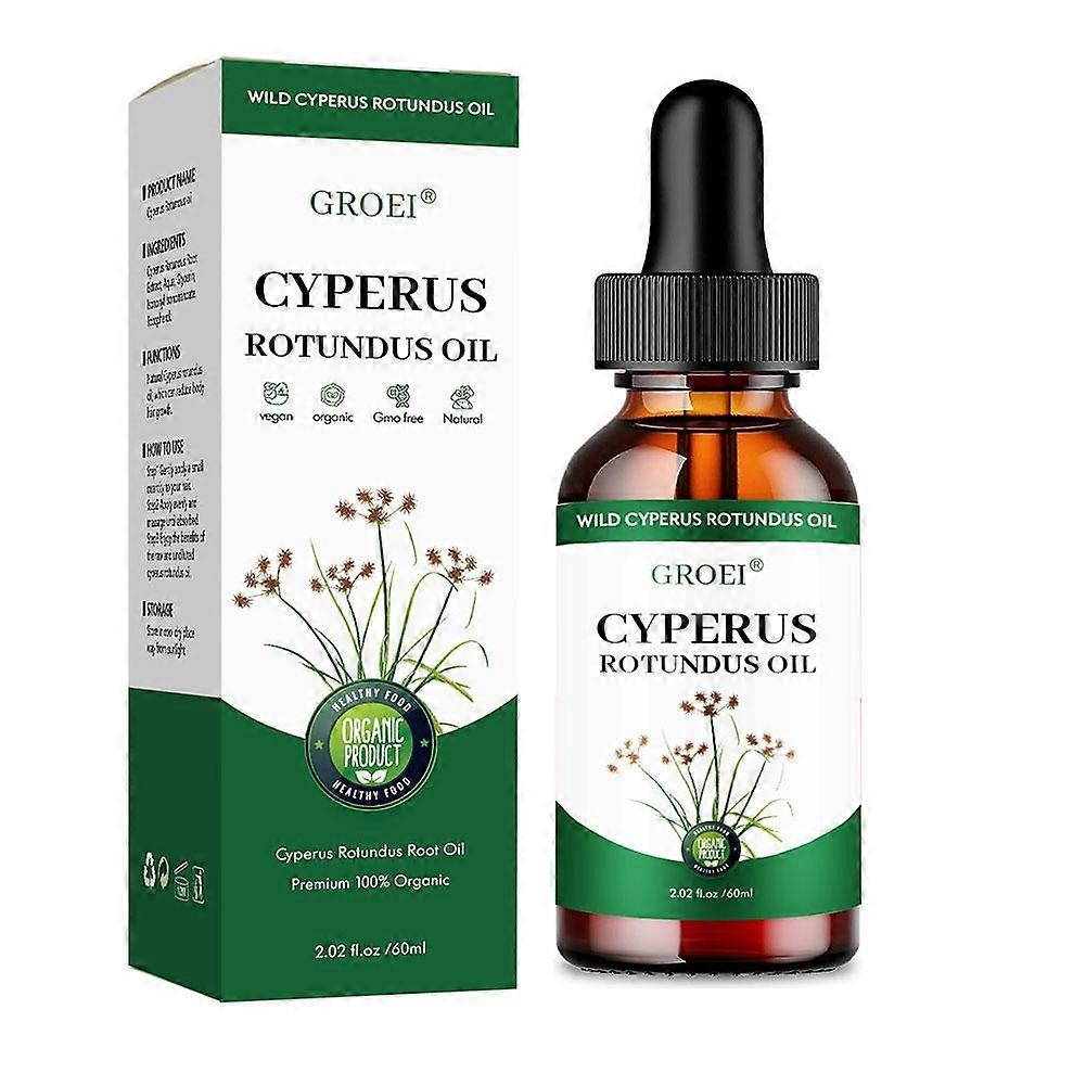 Huile naturelle de Cyperus Rotundus 60 ml Réduit la croissance des poils du corps Hydrate Apaise la peau Tous types de peau Soins d'épilation