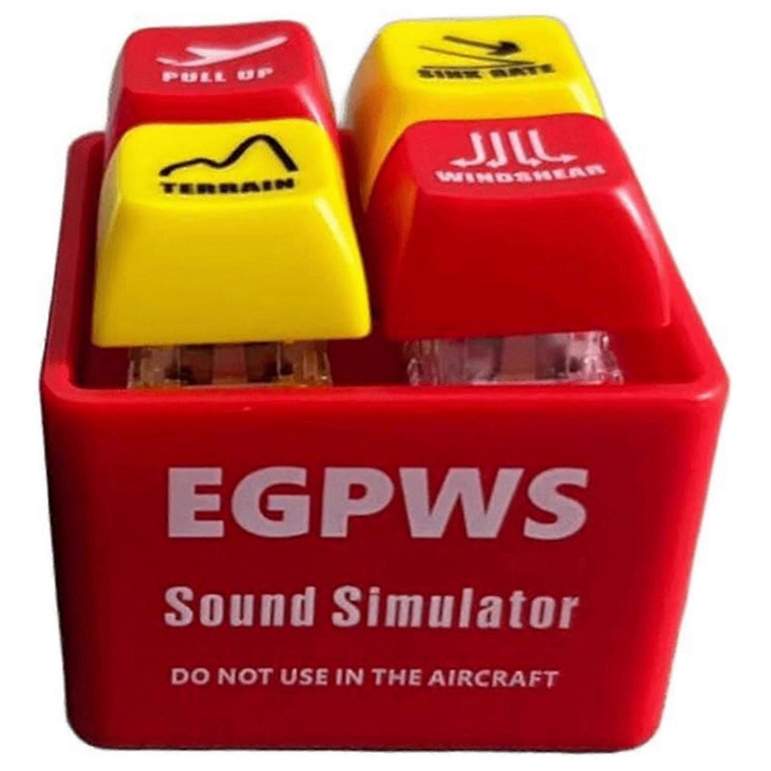 Mini Aviation Cockpit Keychain, Pilot and Crew Alert Keychain, Realistic EGPWS Flight Warning Sound Simulator