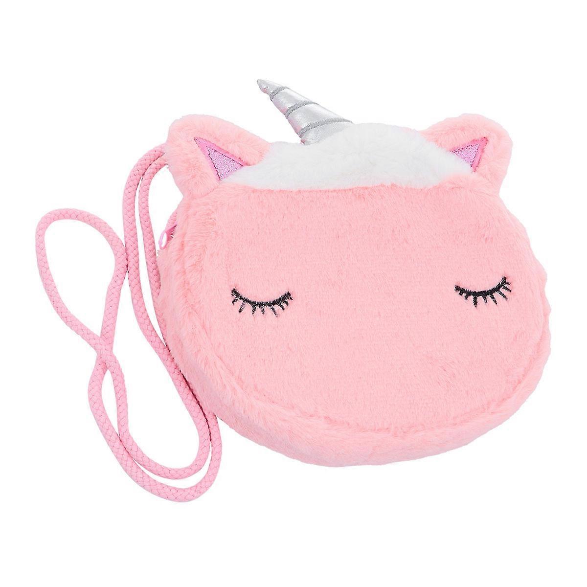 Shoulder Bag Unicorn Shape Bag for Storage 1Pcs Plush Stylish Cross Body Pouch