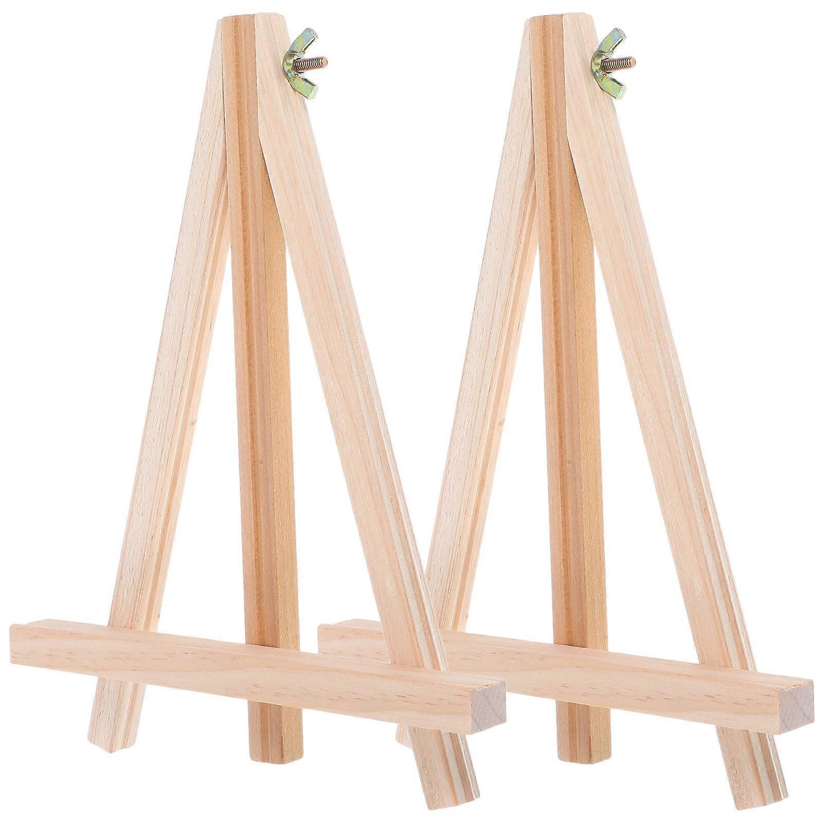 Painting Holder Mini Easels for Display 4Pcs Wooden Triangle Easels