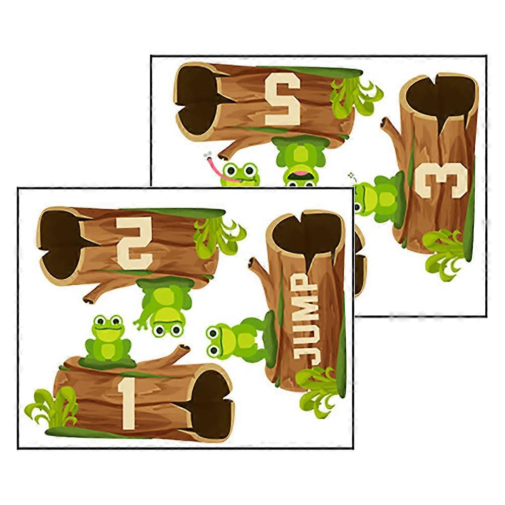 Self-Adhesive Frog Jumping Path Stickers for Nursery Decor 1 Sheet