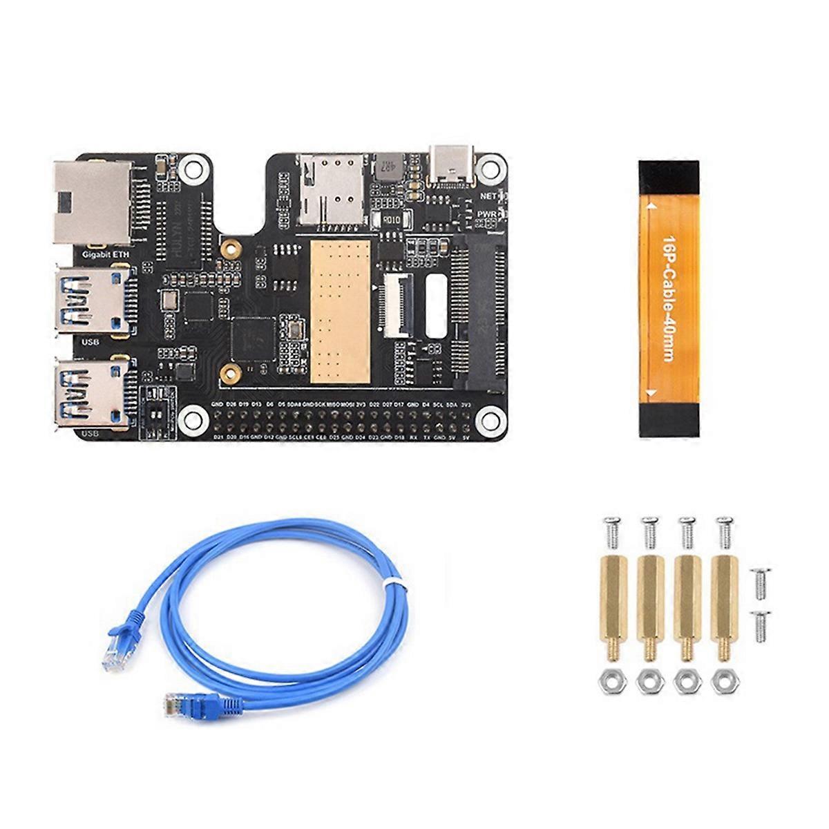 For 5 PCIe TO MiniPCIe 4G Gigabit Ethernet Adapter Board