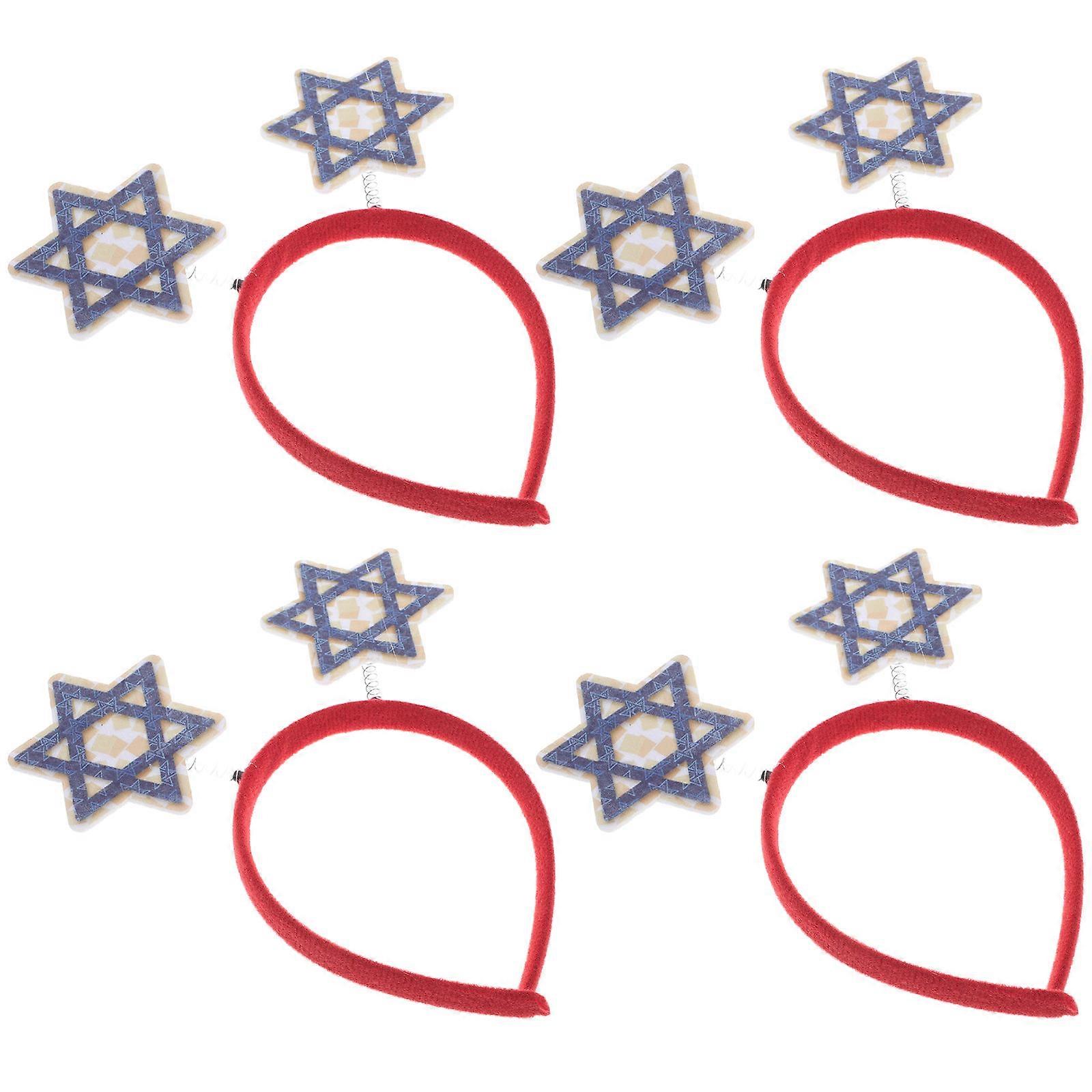 16Pcs Blue Hanukkah Headbands for Passover Party with Star of David