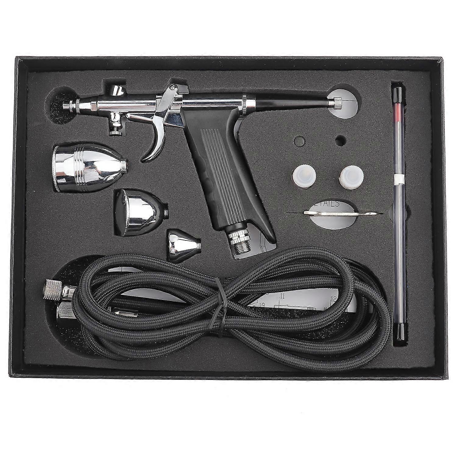 Description:
This Airbrush Set has split design, replace the nozzle easily. 0.3mm, 0.5mm, 0.8mm, thr