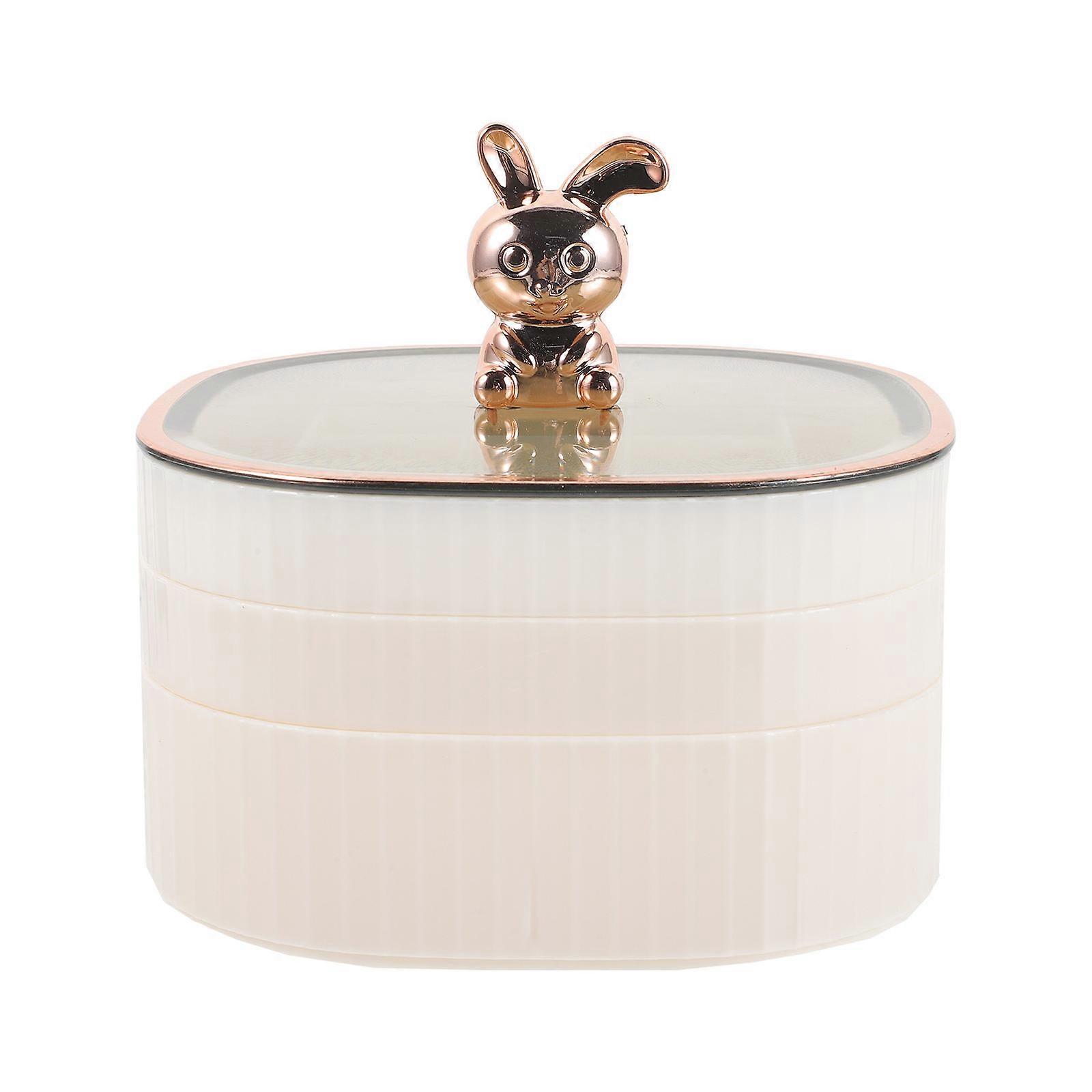 Présentoir à bijoux avec 4 boîtes à colliers blanches