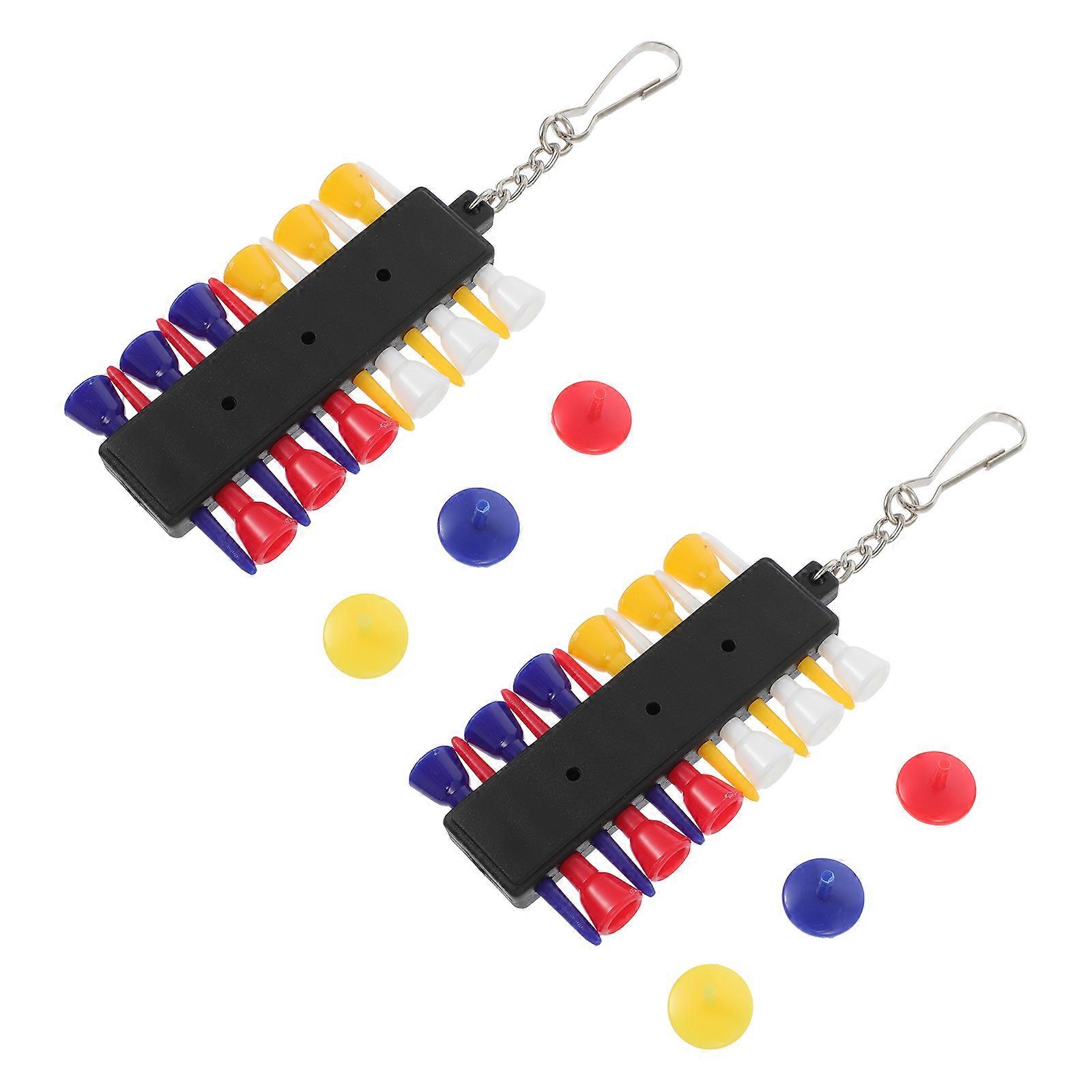Portable Tee Holders Plastic Golfs Accessory for Holding Use 2Sets