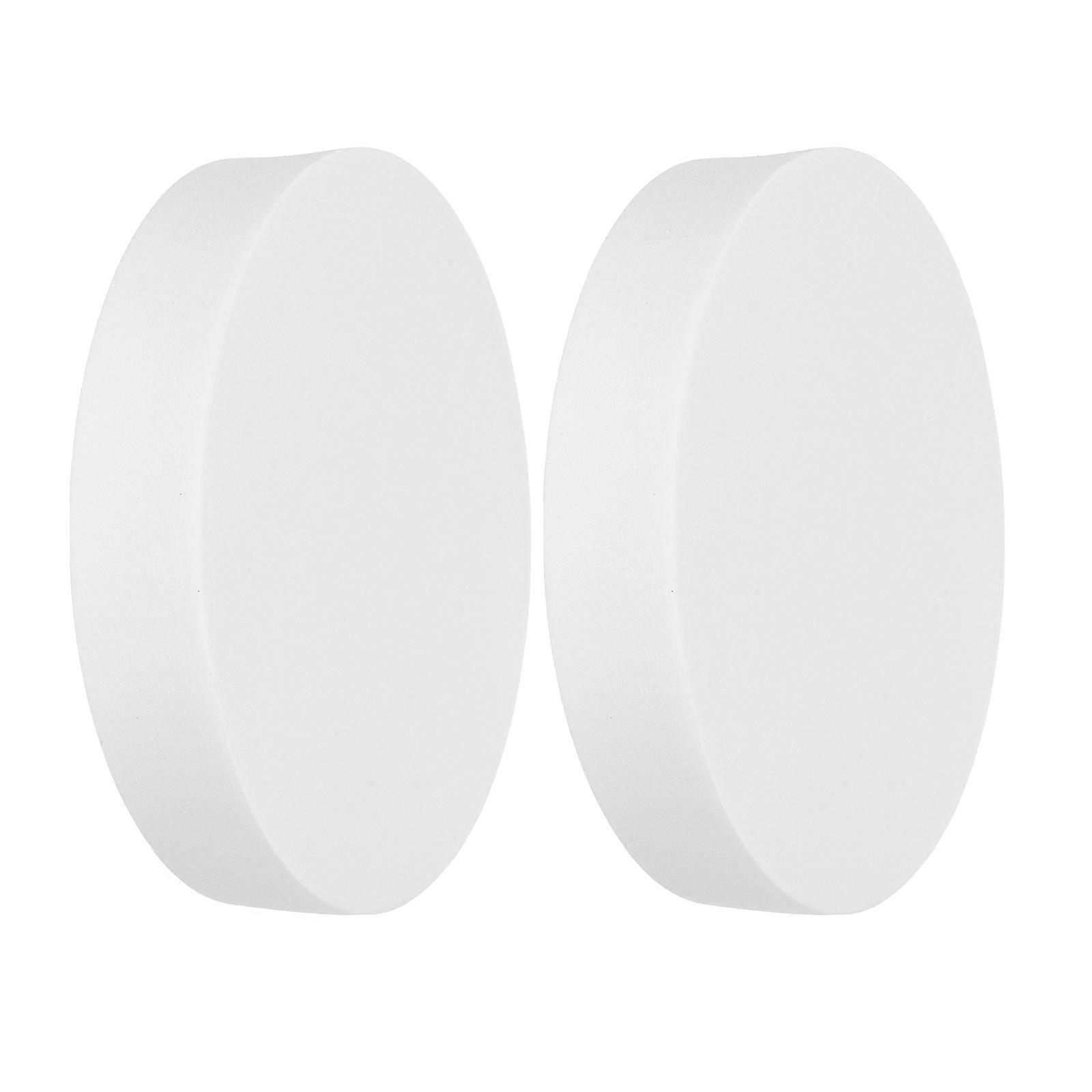 Foam Circles Round Polystyrene Discs for DIY Craft Projects 8Pcs White
