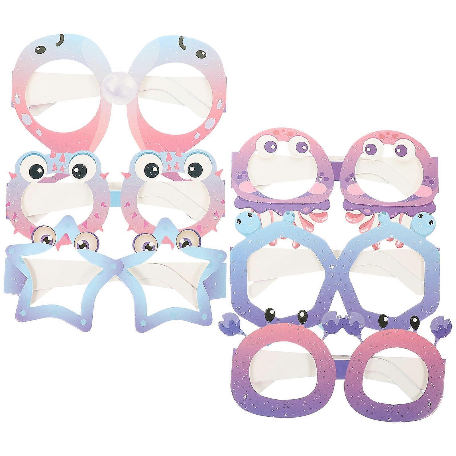 Unique Mermaid Birthday Glasses Designed For All Ages At Festivals And Beach Events In Assorted Color 12-Pcs