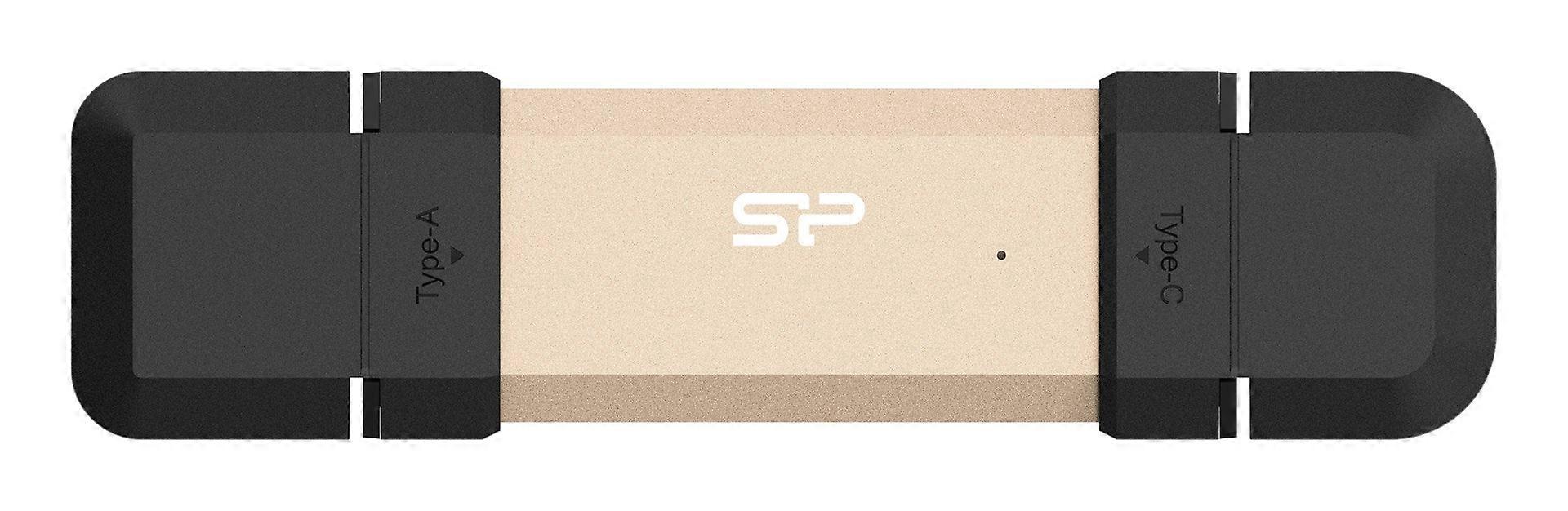 Clé USB Silicon Power DS72 500 Go, USB Type-A / USB Type-C 3.2 Gen 2 (3.1 Gen 2), couleur or