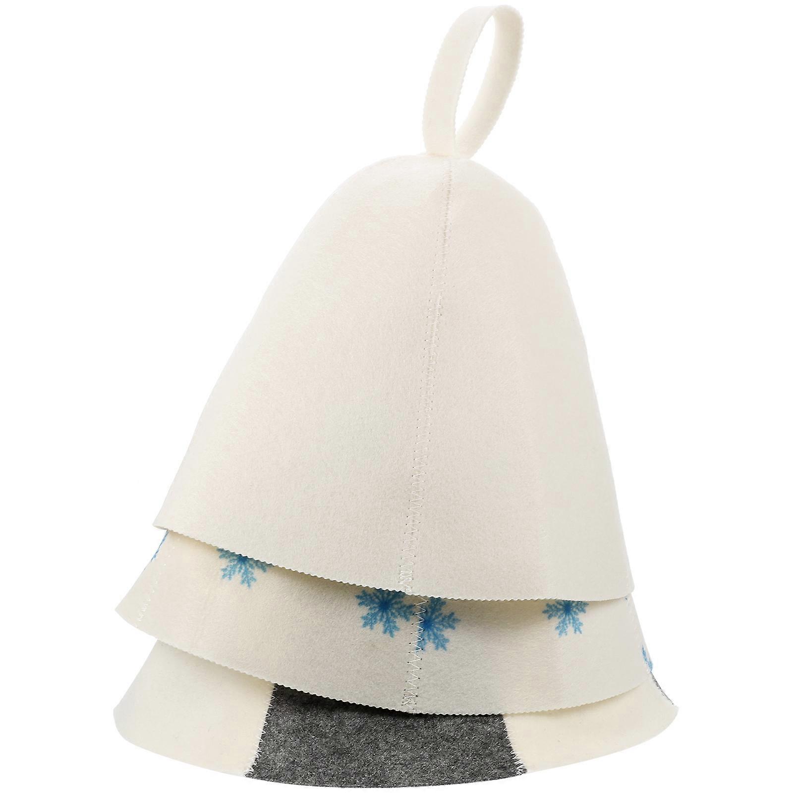 Felt Bath Hats For Bathing And Steam Room Head Protection 6 Pcs Varied Colors Thermal Insulation