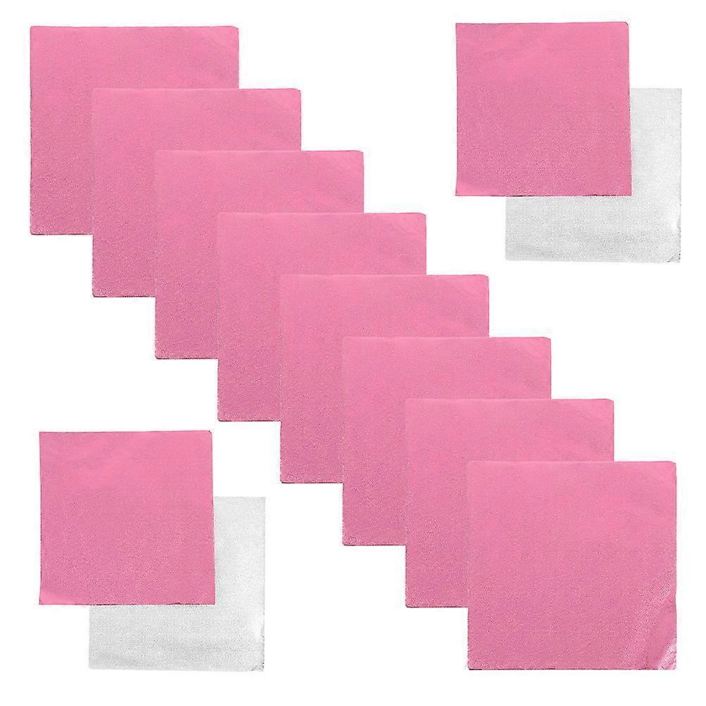 200Pcs Pink Aluminum Foil Candy Wrappers for Wrapping Chocolates and Truffles