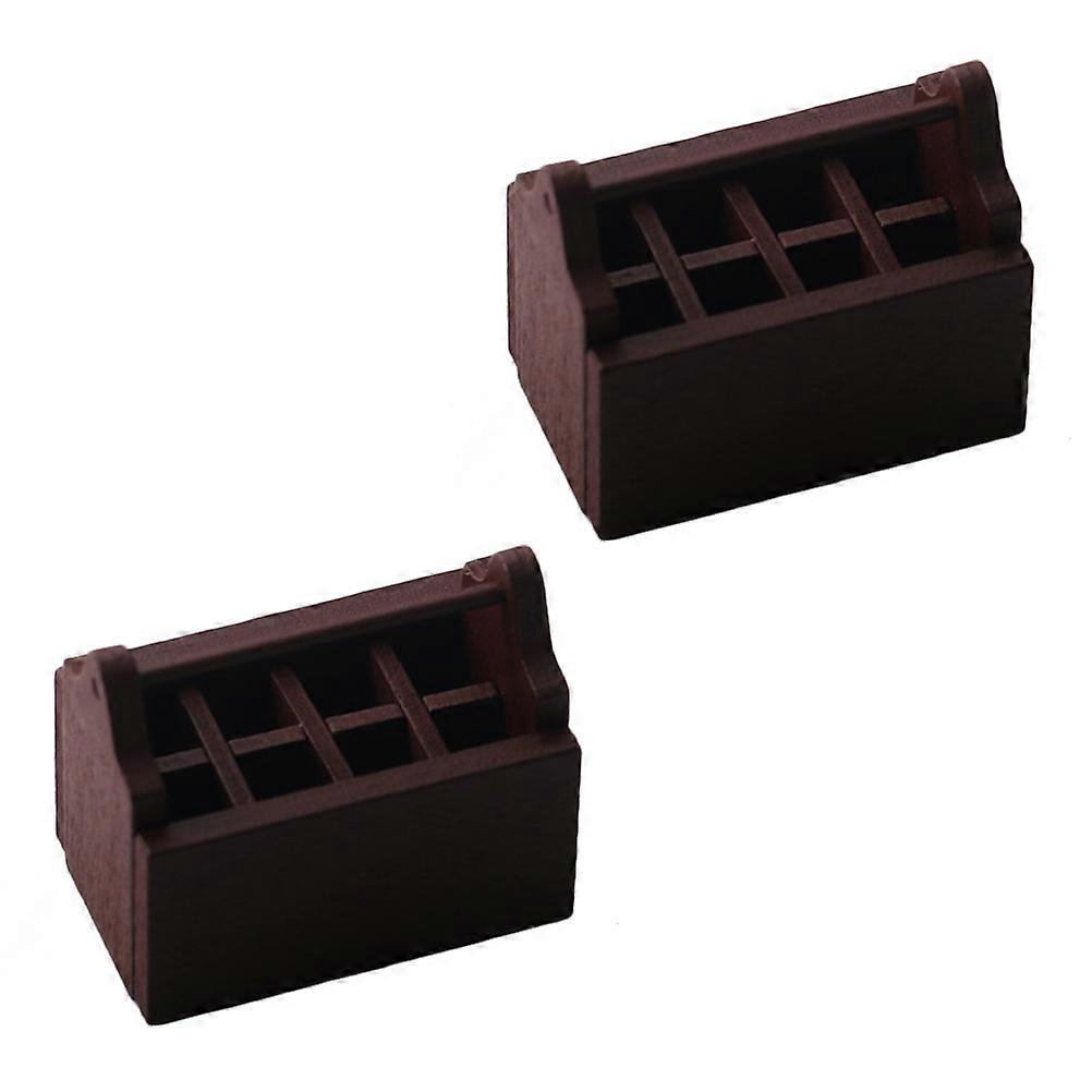 Mini House Toolbox Models For Craft Enthusiasts DIY Projects 4Pcs Miniature Coffee