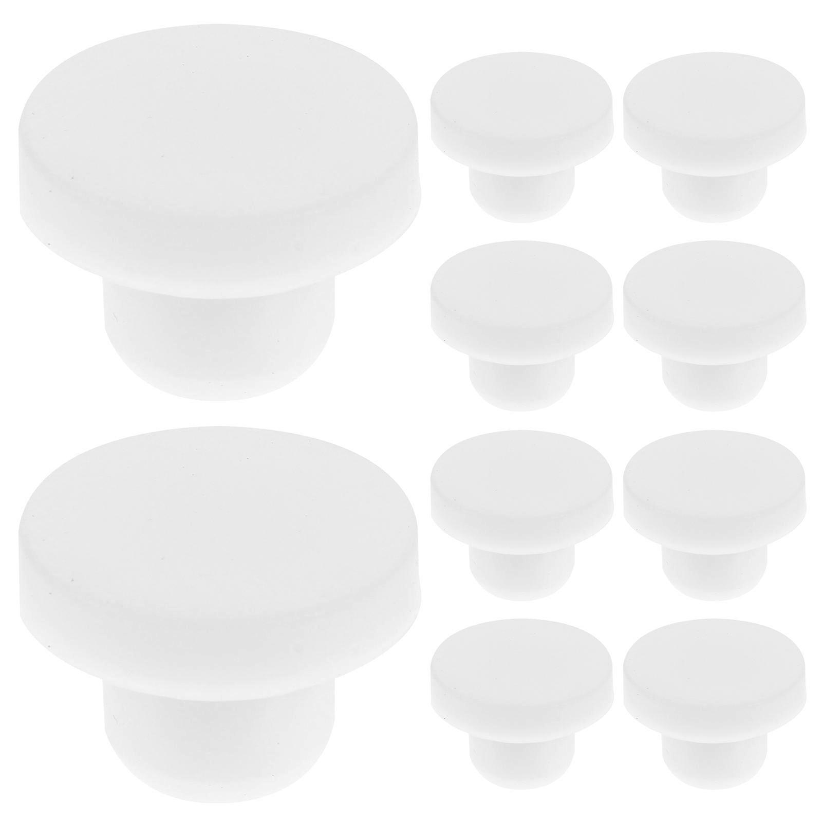 White Solid Silicone Plugs For Home Organization And Condiment Preservation 30 Pcs Perfectly Designed For Salt And Pepper Containers