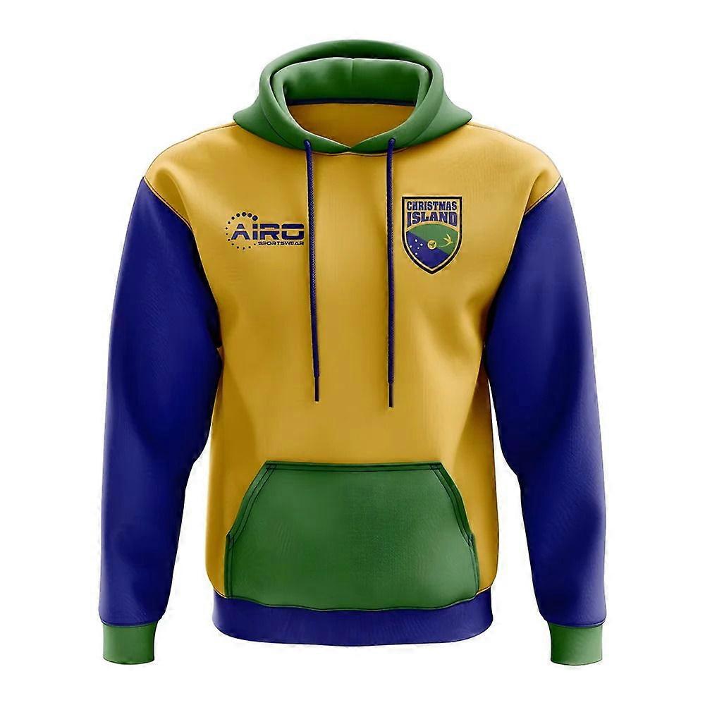 圣诞岛概念乡村足球连帽衫（黄色）