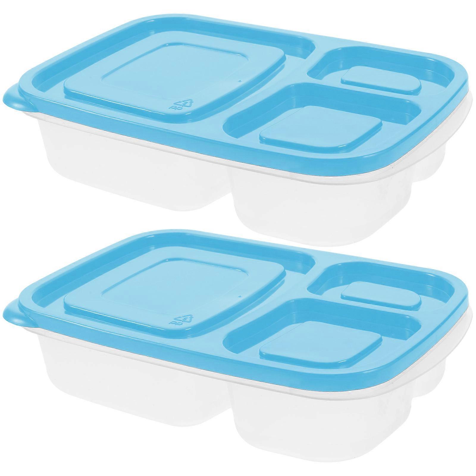Microwave-Safe TwoPcs Bento Lunch Box Ideal For Office Workers And Students Sky-Blue Food Storage Solution