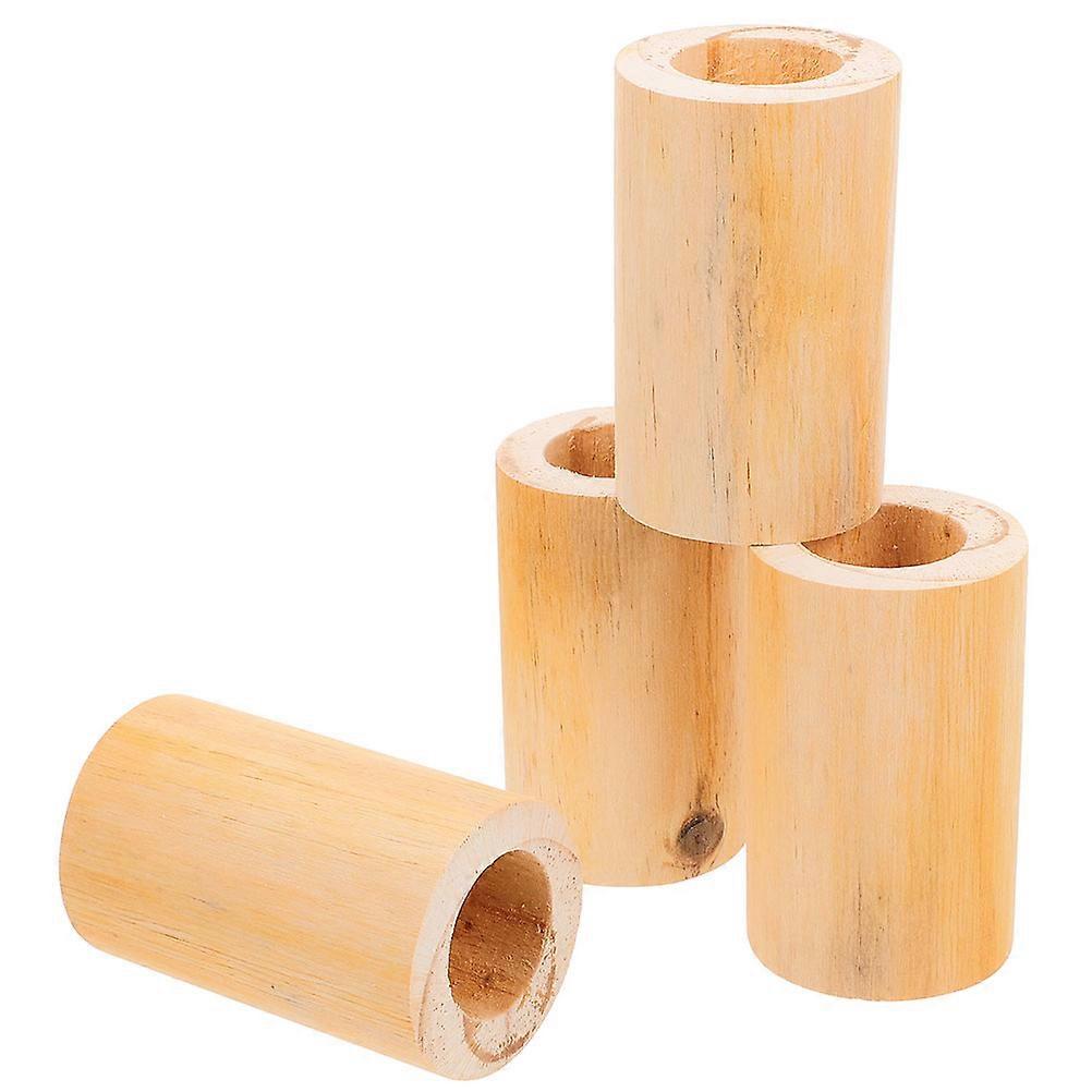 Round Wooden Bed Riser 4Pcs For Storage Optimization With Ergonomic Design And Height Adjustment Feature