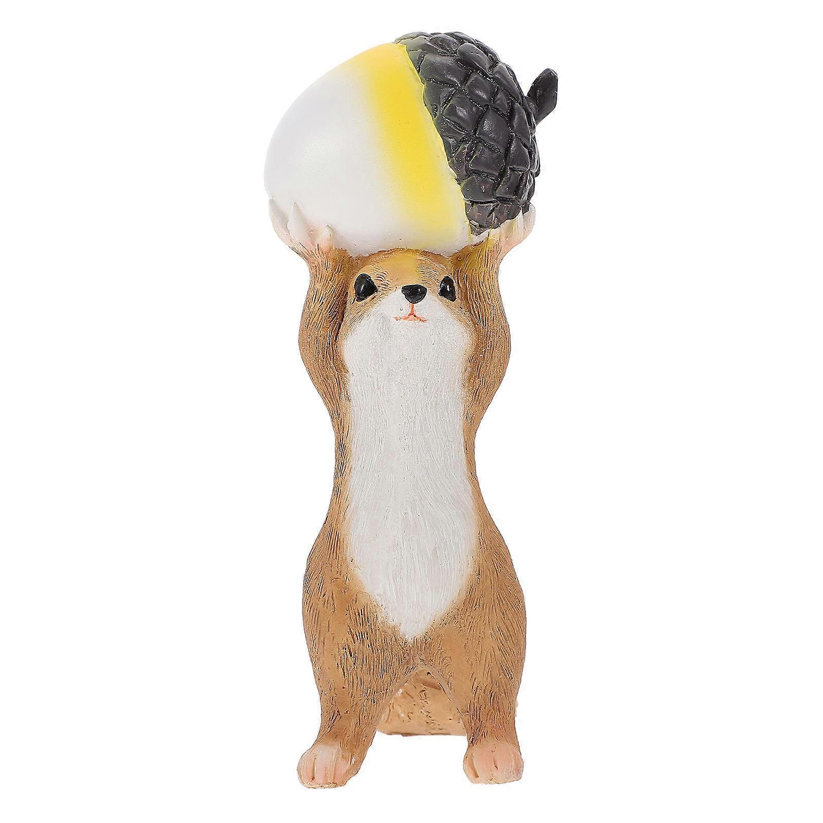 Little Squirrel Ornament Vivid Squirrel Statue for Decoration 3Pcs