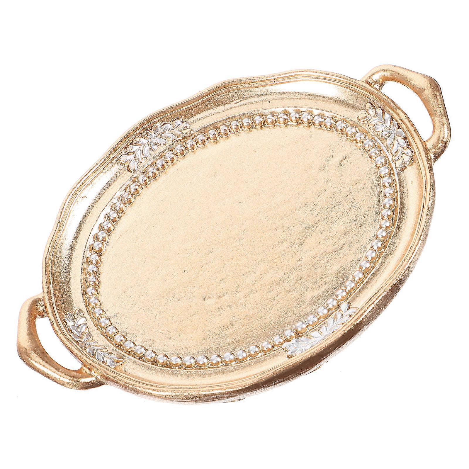 European Style Jewelry Plate Designed For Bedroom Or Kitchen Use With Durable Resin Material In 3Pcs Set