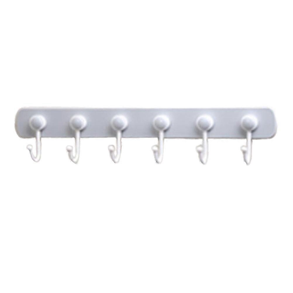 Strong Adhesive Hook Wall Mounted Hook for Items Hanging 3Pcs Grey Plastic Material