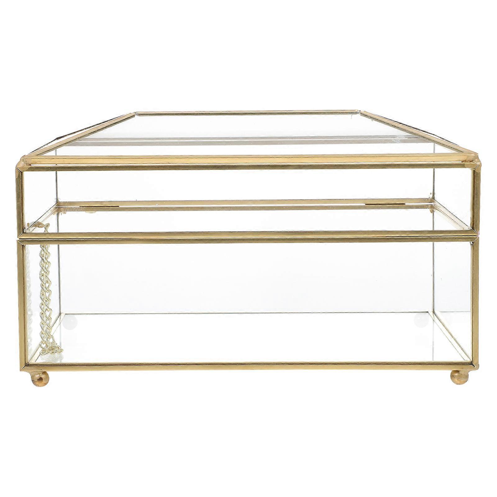 Transparent Napkin Box Modern Design Tissue Storage Smooth Tissue Pull Moisture-Proof Glass Square 1Set