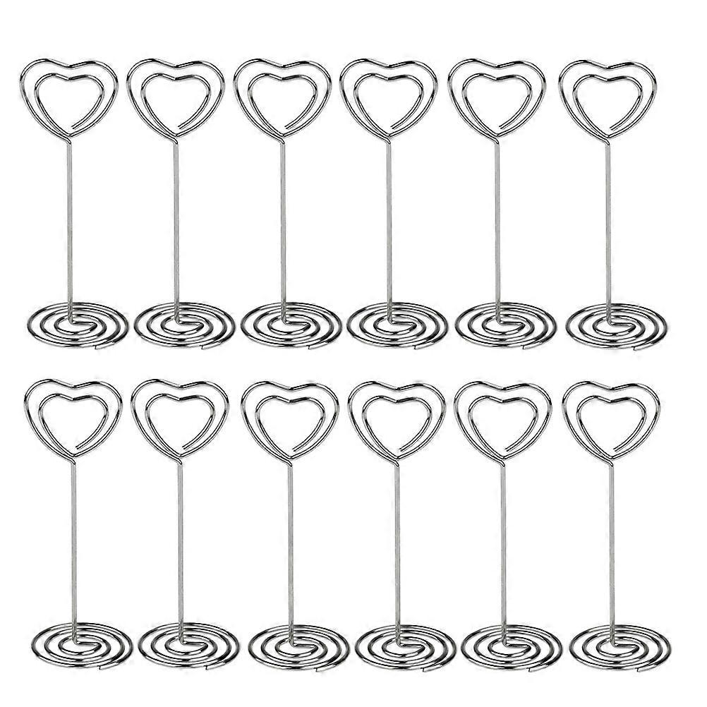 Clip Heart Shape Metal Clips for Note Clipping 24Pcs Silver