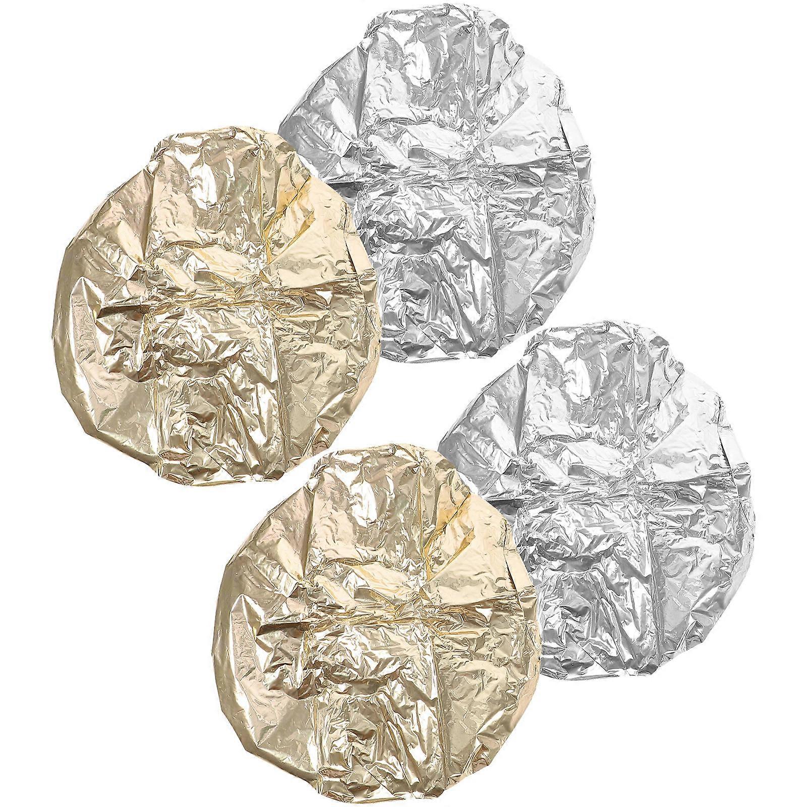 Deep Conditioning Hat 4Pcs Assorted Color Tin Foil Versatile Use Foil Caps for Hair Salon Use