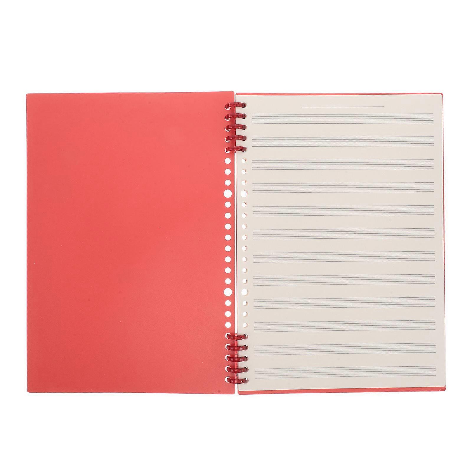 Music Composition Book Red Notebook for Sheet Music Writing 3Pcs