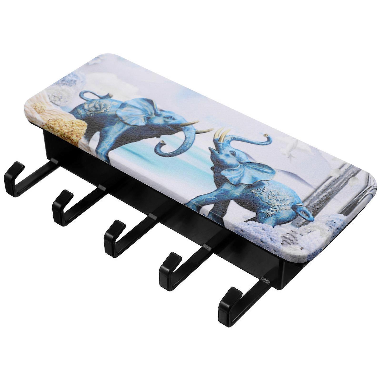 Wall Mount Key Rack 5Pcs ABS Key Hanging Rack Multi Functional Entryway Organizer Ideal For Hallways Kitchens Utility Rooms