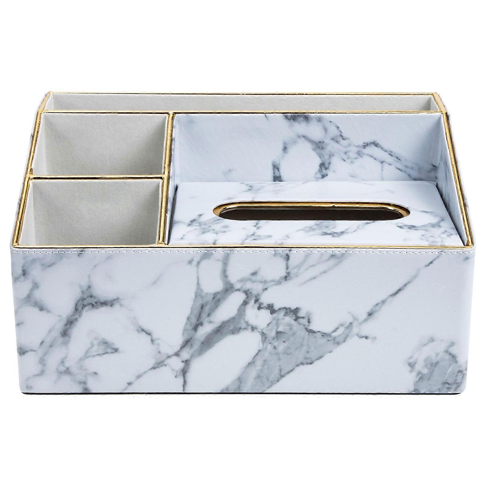 PU Desktop Organizer Remote-Control Holder for Home Use 2Pcs