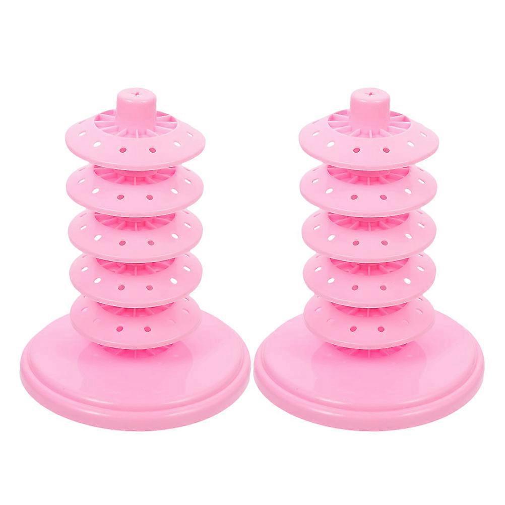 Convenient Lollipop Holder Adjustable Stand for 3Pcs Pink Display Rack