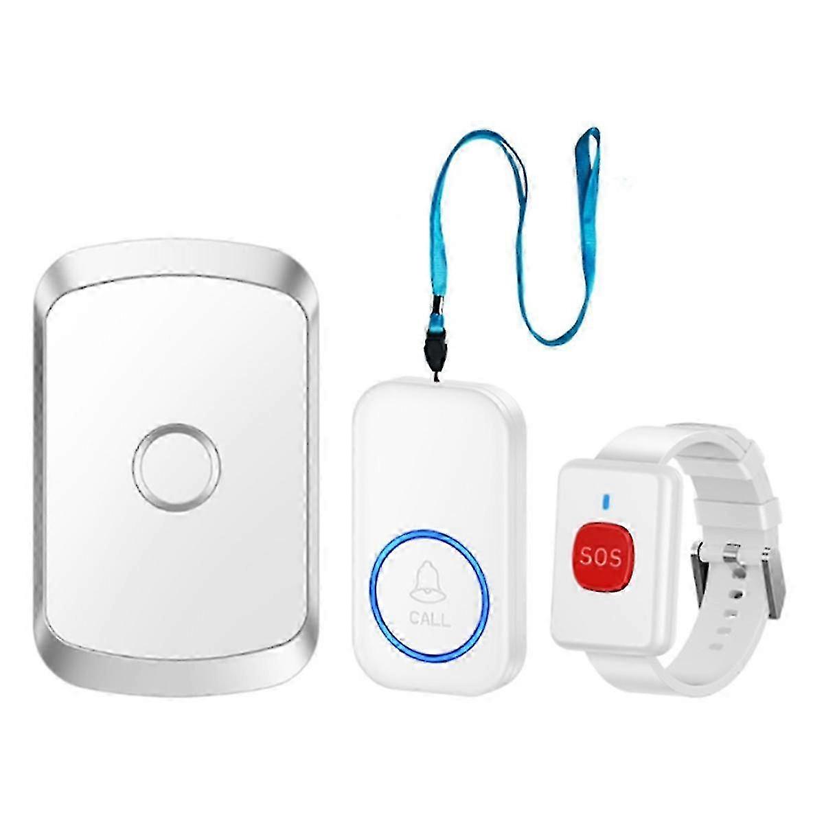 Wireless Call Button Paramedic Pager Watch, Emergency Call Button for Kids and Patients, Wireless Doorbell