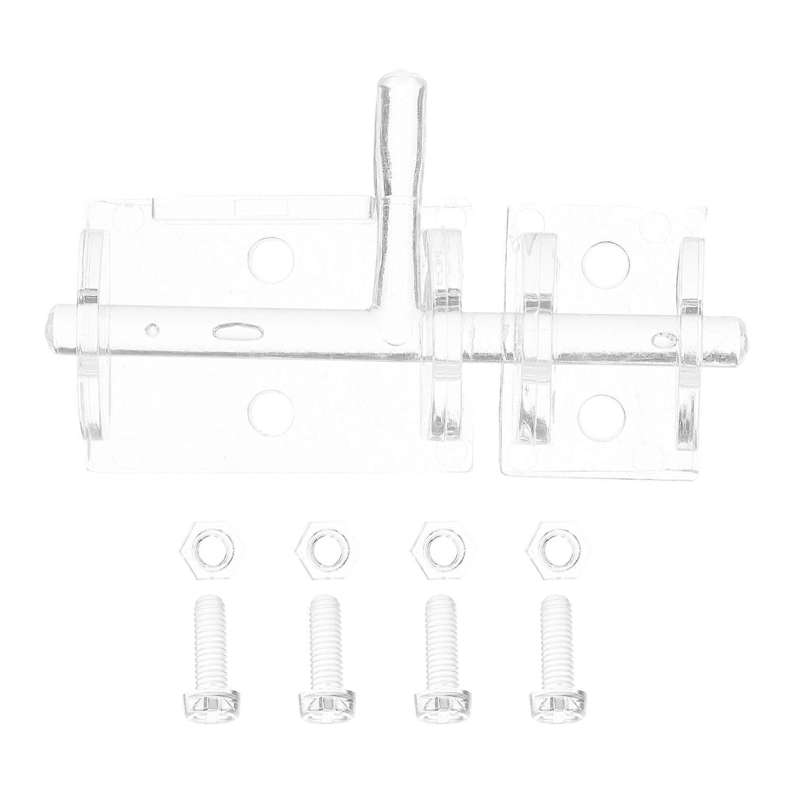 Transparent Acrylic Door Bolt for Security Use 2Pcs Clear Slide Bolt Lock Hasp