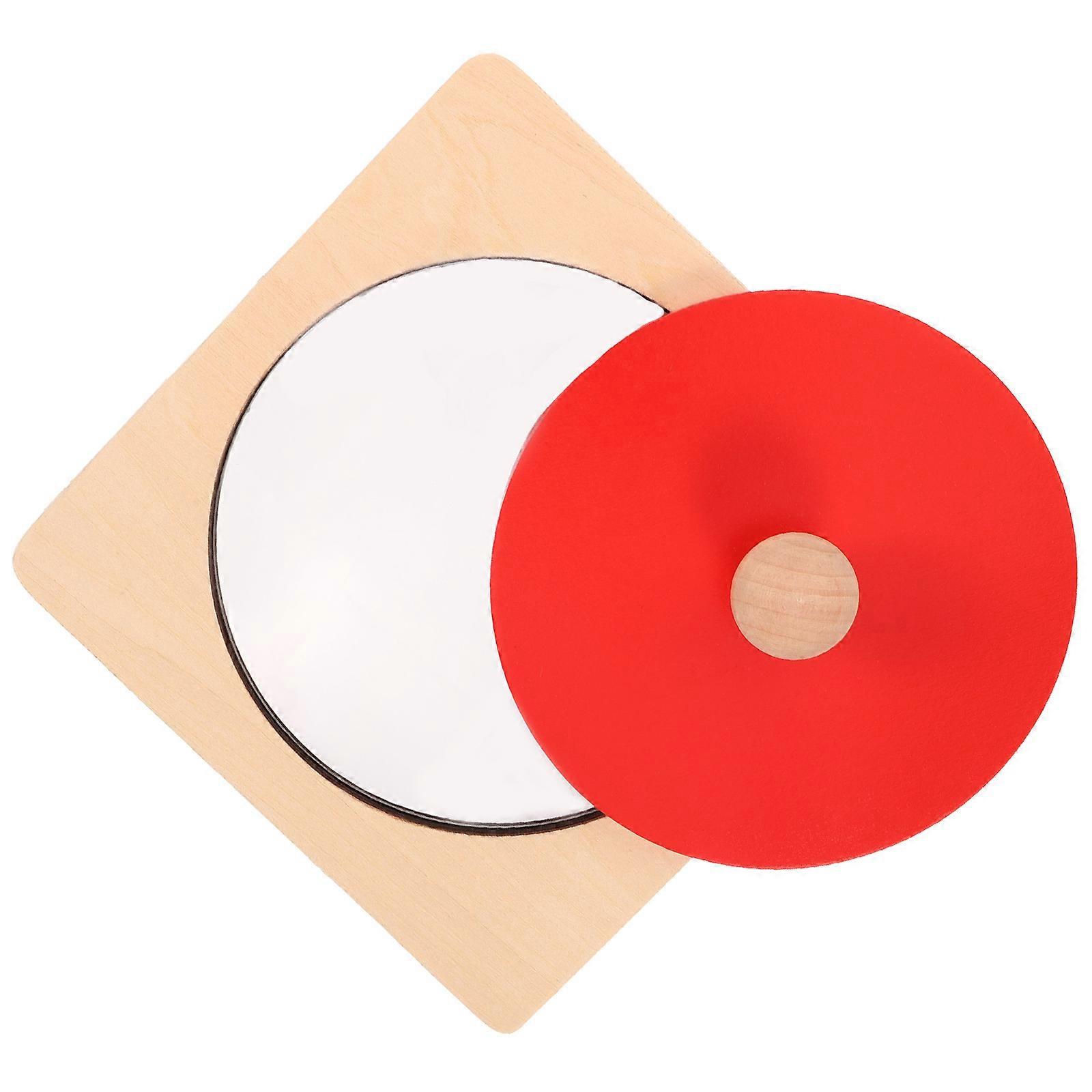 Creative Baby Jigsaw Mirror Toy Designed For Parents And Kids In Red Featuring Educational Functionality 1 Piece