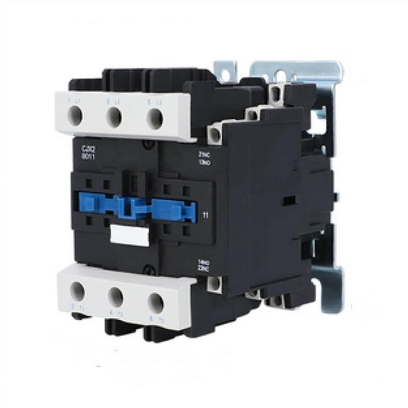 Contactor 80A 3Pole AC Contactor, 1NO 1NC, DIN Rail/Screw Mount, Silver, ThreePhase
