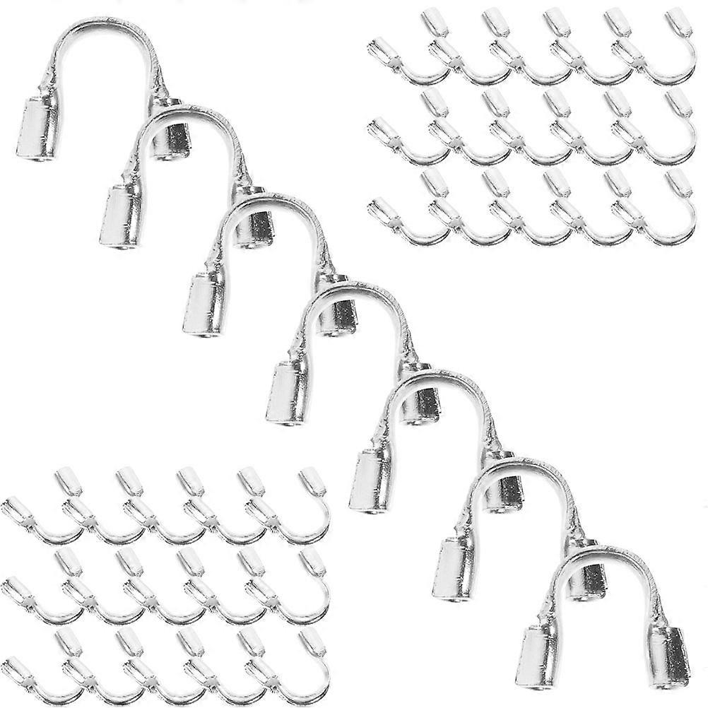 Wire Guardian String Beads Protector for Bracelets DIY 200Pcs Silver