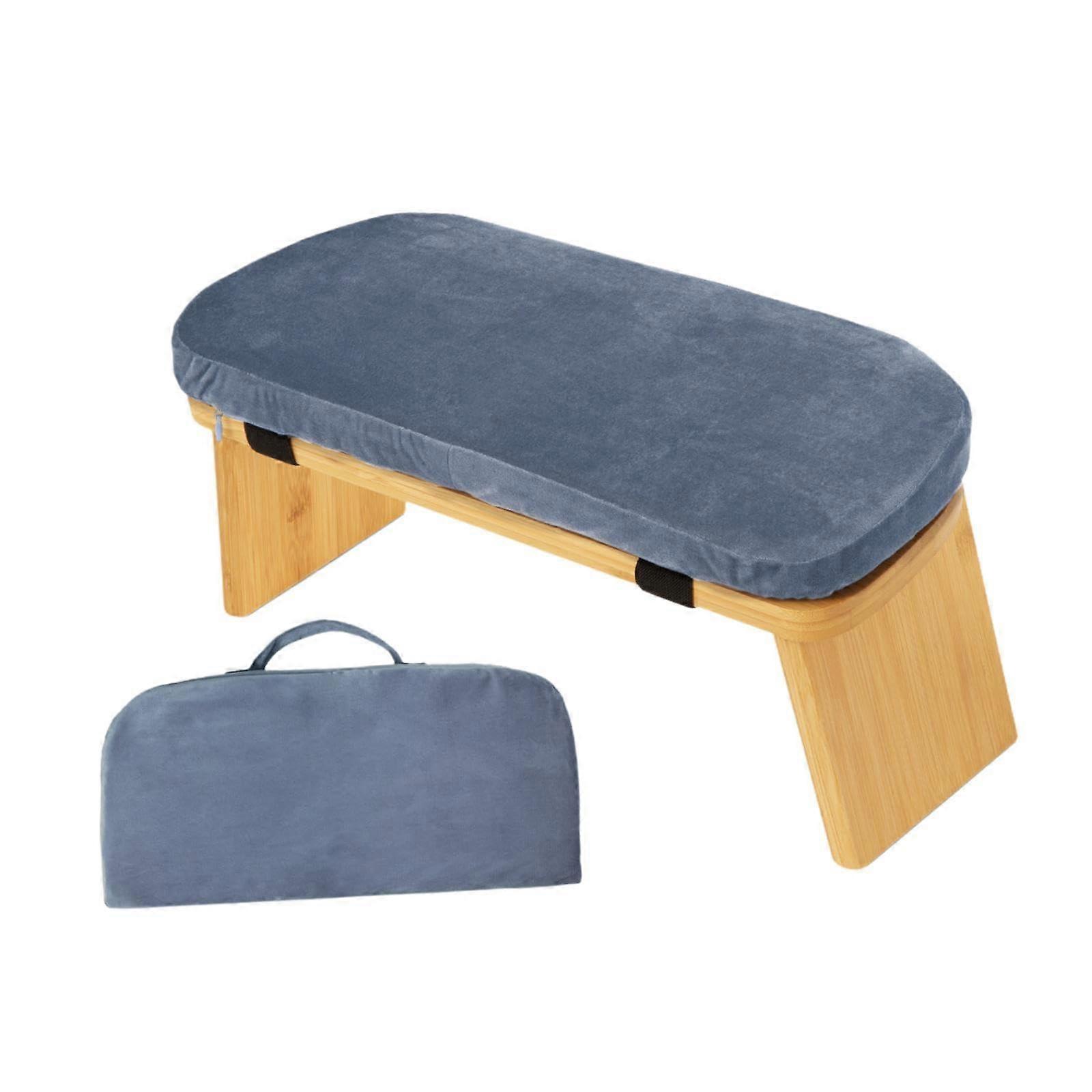 Ergonomic Meditation Bank Soft Stool For Home Use Light Blue