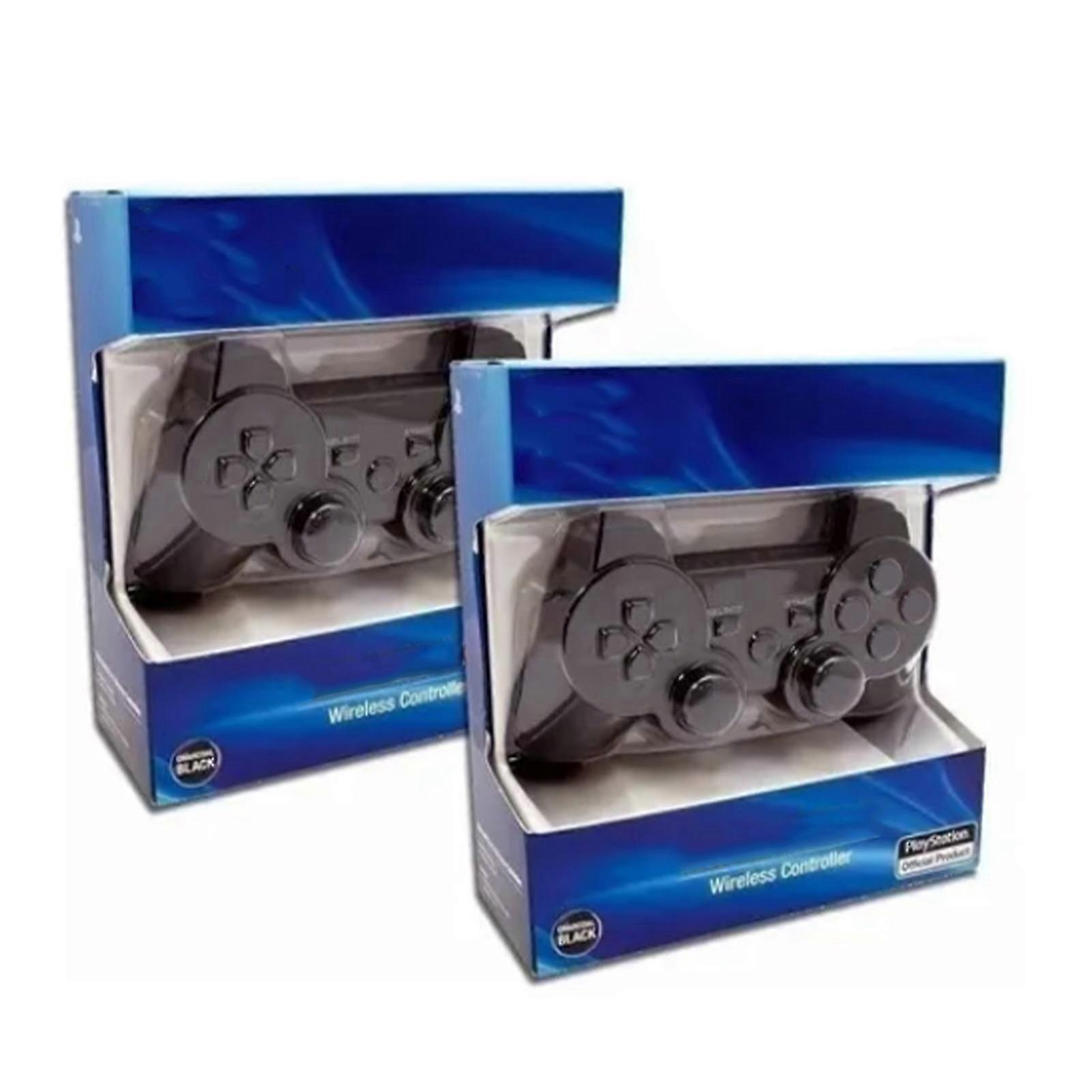 2PCS Bluetooth Game Controller Universal Keypad Wireless Bluetooth Gamepad for PS3 Black 25-26